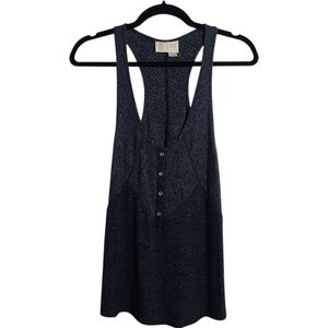 SATURDAY SUNDAY BY ANTHROPOLOGIE Blue Racer Back Tank Top Size Medium